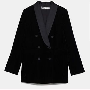 Zara Velvet Tuxedo Blazer